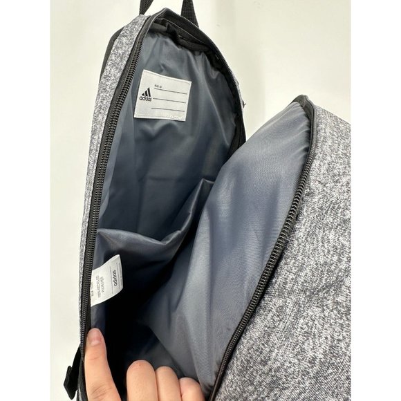 adidas Prime Sling Backpack Heather Gray Large School Bag Fits Laptop/Tablet Boy - Picture 14 of 16